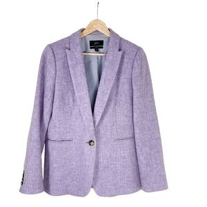 J.Crew Parke Blazer 100% Wool Lavender Purple Tweed Size 6